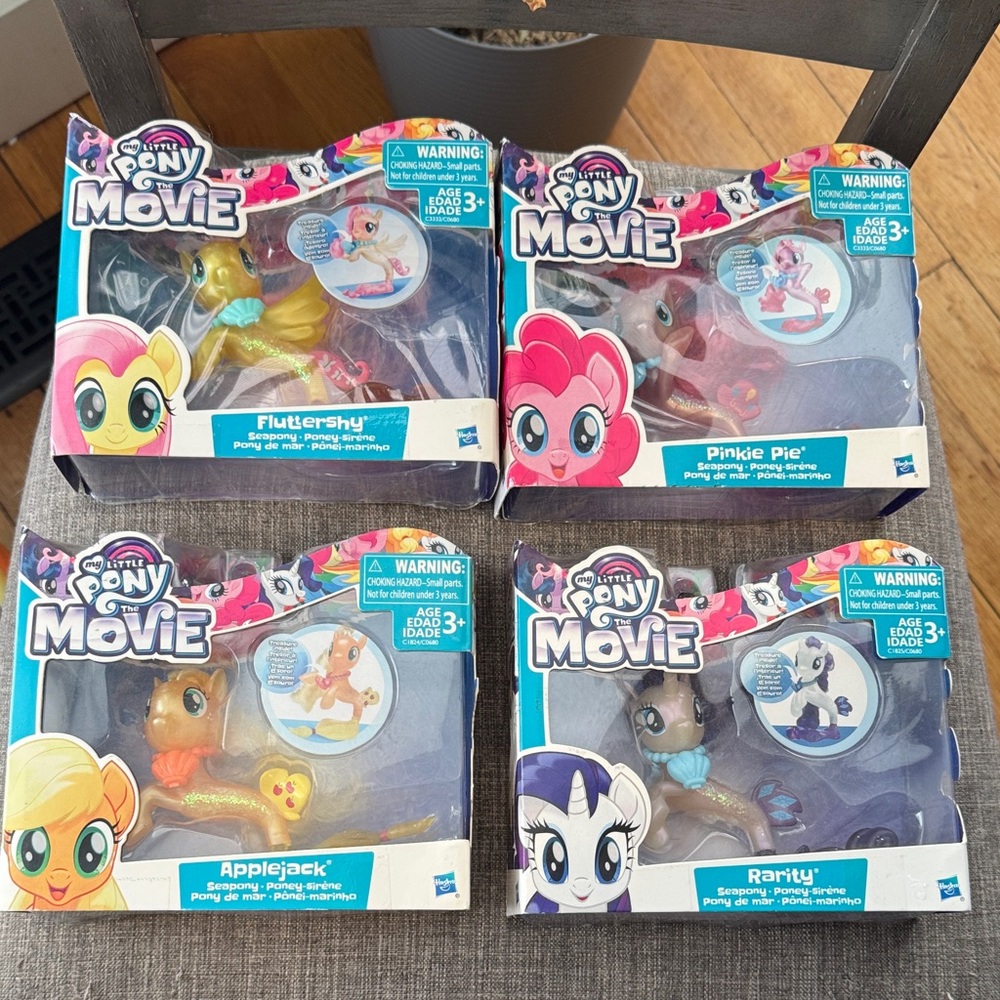 My Little Pony The Movie Seapony figures fluttershy pinkie pie rarity applejack